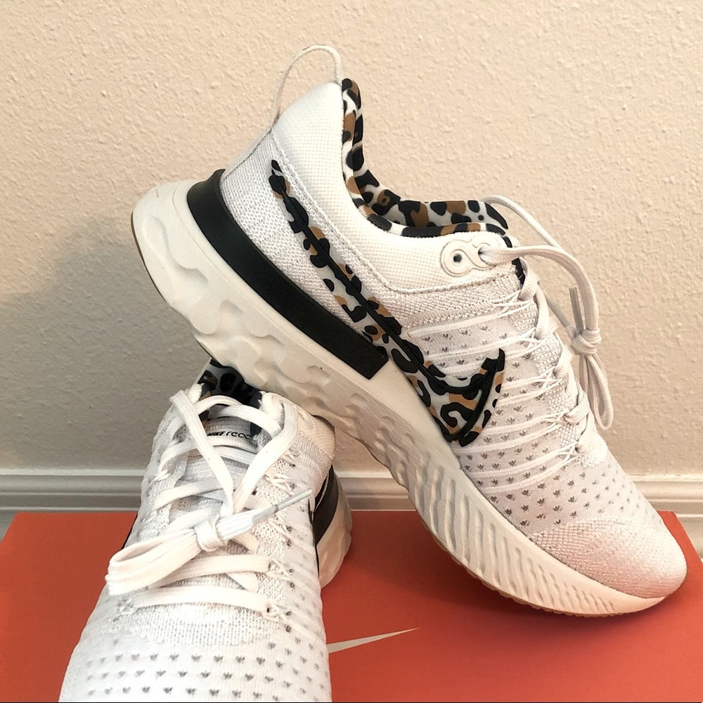 NWT Nike React Infinity Run Flyknit 2 - Cheetah Print Size 9 (or 8.5. *see note)